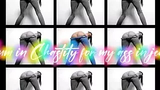 Cum in chastity for my ass in jeans