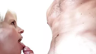 Muscular hot guy enjoys the freshly shaved pussy