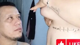 suck my big tits full of saliva please