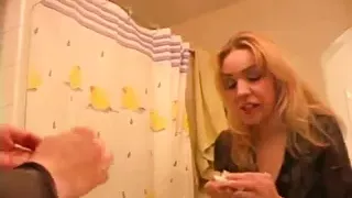 Cock sucking Charity gets a cumshot