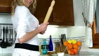 In the kitchen with a hot French girl!