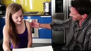 Teen Marissa sucks and fucks cock for her creampie