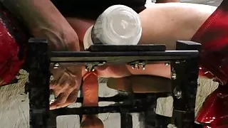 Mrs Samantha riding three Dildos on her Monkey Rocker fuck chair