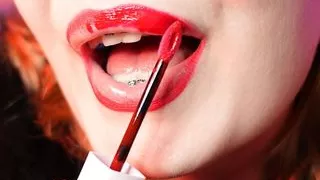 FUR SOUNDS and hot LIPS fetish video - ASMR relax sounding