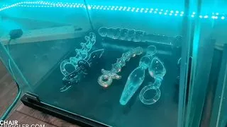 Big tits Mom has her tight ass abused in the gyno chair