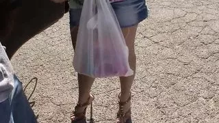 Teen brunette Tia Cyrus gets fucked and cum on ass