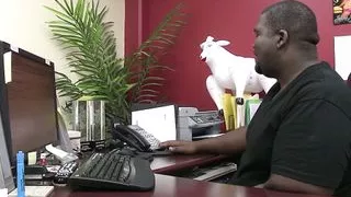 Natural tits Victoria Lawson gets fucked in the office