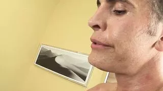 The doctor has a hard cock and makes Mya Luanna horny