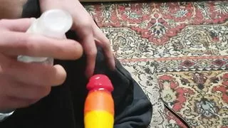 Crossdresser anal sex rides dildo home