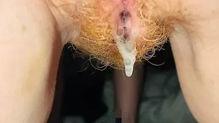 Fanny Fart Creampie From Hairy Redhead MILF