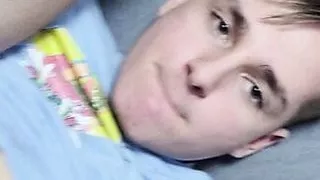 Teen boy shows his asshole