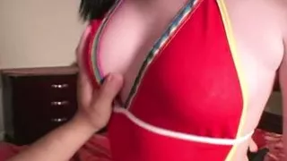 Sexy Andi Lap Dance rubbing Pussy in pants