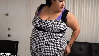 Wife with big belly and thick thighs bent over and fucked