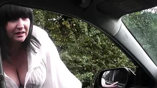 Chubby picked up for cunnilingus and cock riding