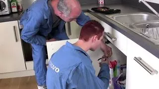 Ginger gay Aiden Jason fucked by mature plumber Ben Harding