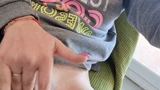 Close up terrasa masturbation