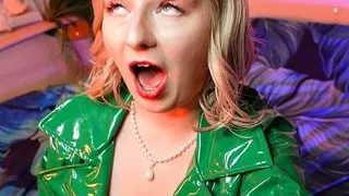 food fetish - eating blowing candy - ASMR video of chewing girl in BRACES with all sounds close up