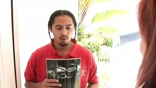 Crystal White red hair gives blowjob and fucks with D Snoop