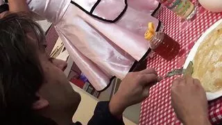 A group sex between three deep pussies and three cumming