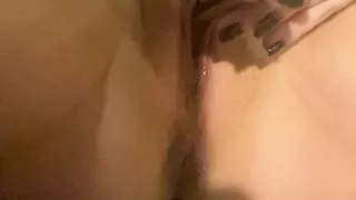 Stretching my tight peehole with three makeup brushes