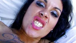 Busty brunette gets her ass cracked!