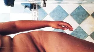 my chubby mexican sister-in-law lets me record her in the shower