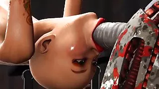 Super fuck system and futa sex robot in action