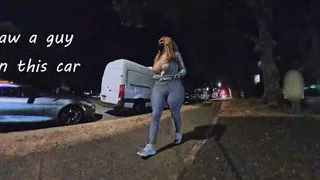 Crossdresser flashing strangers