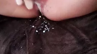 Creamy multiorgasm squirt natural tits