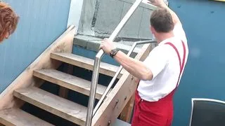 Redhead milf hardly fucked outdoor