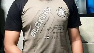 Latino boy masturbates in his room