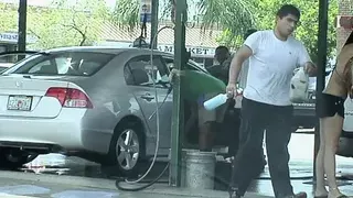 blond bikini teen babe picked up at petrol station