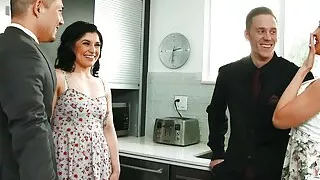 Fallon West, Richie Black and their BFF and Big Dick Friend have Hard Rough Sex in their First Date together