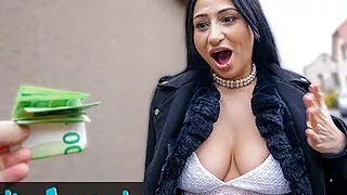 Public Agent French MILF with glorious big natural boobs POV sex