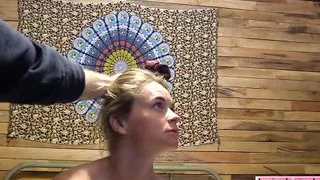 Bound to the bed and spanked