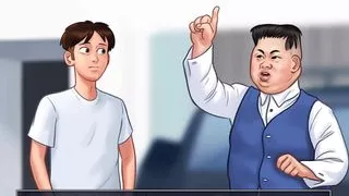 Summertime saga - sucking on jenny's boobs