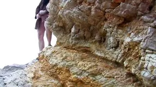 Milf Ride my cock on the rocks!