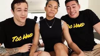 QB1 fucks the "straight" male cheerleader and his slutty best friend!