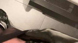 Cum on clear high heel mules