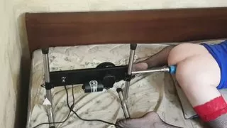Sissy slut fucking machine hot solo