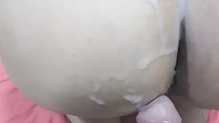 My round ass wife getting a huge cumshot