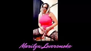 Marilyn Loversmoke Smokes Strokes And Eats Her Cum
