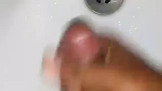Indian boy masturbating with big cum loads, masturbation in bathroom and cum out in hand washroom