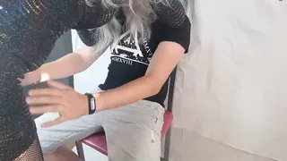 Gorgeous blonde enjoys a new cock