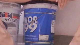 Sit hand job in the painter mechanic's room.