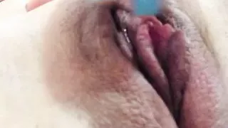 Brazilian with big nipples shows off her big pink pussy