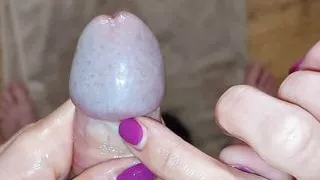 Copy At Home Glans Massage. Can You Last To The End? (Milking-time)