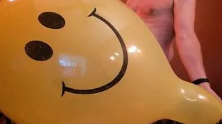 75) Smiley Balloon Jerk-Off -- Will He Pop? -- Balloonbanger