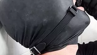 sucked my friend's cum out of a condom and deapthroated his dildo