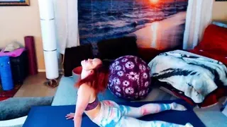 Yoga ball workout. Join my faphouse for more yoga, nude yoga, behind the scenes & spicy stuff